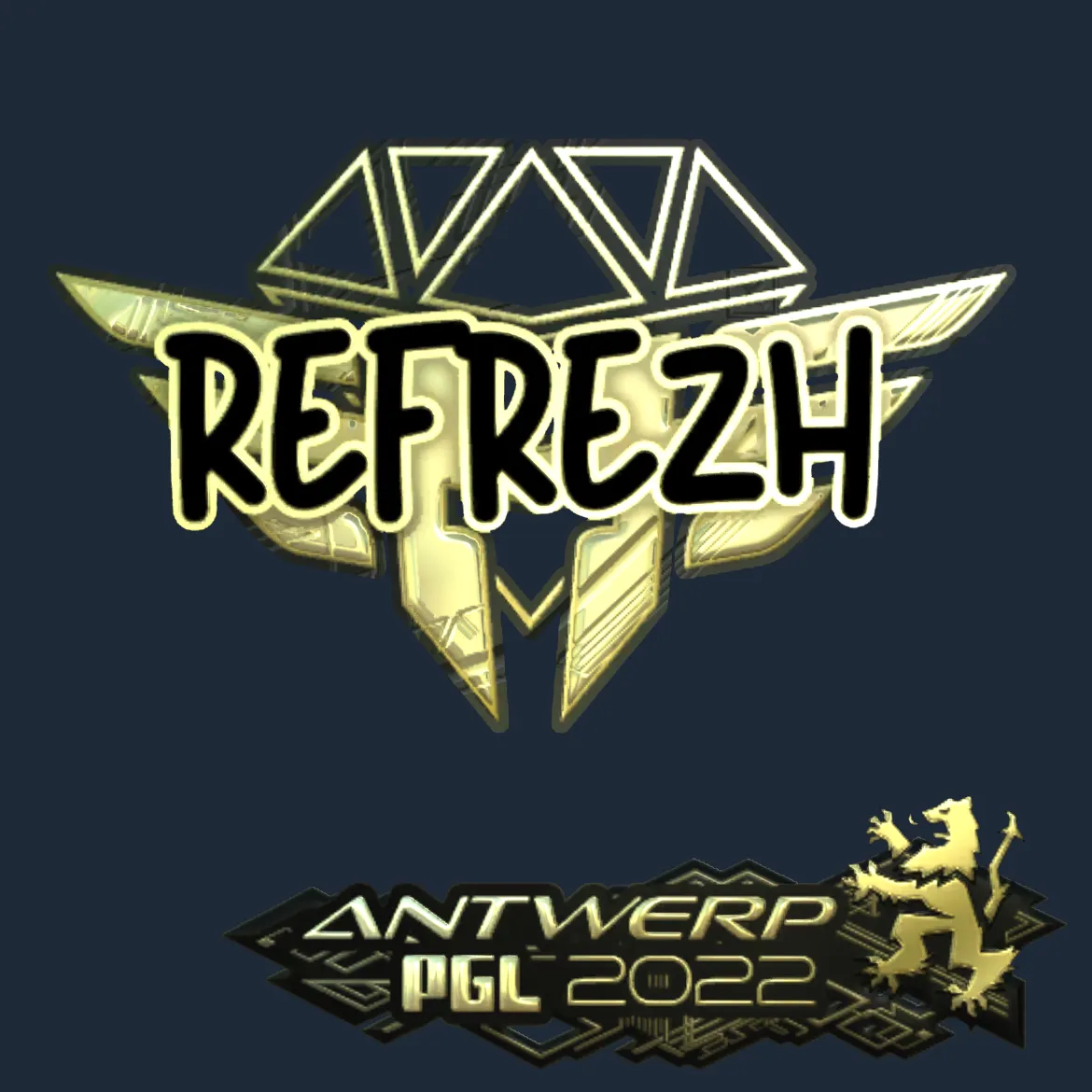 Sticker | refrezh (Gold) | Antwerp 2022