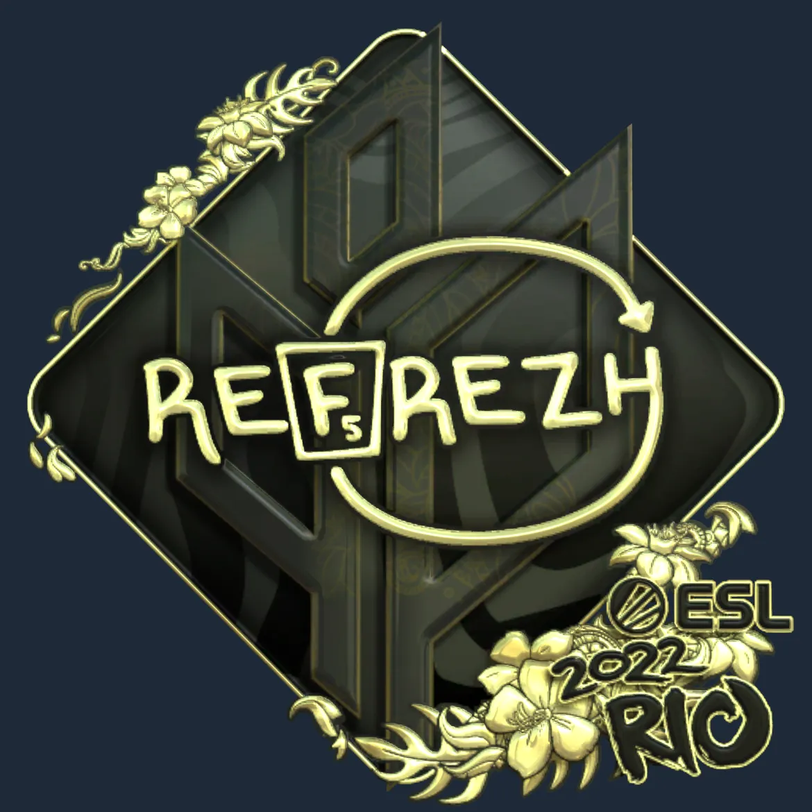 Sticker | refrezh (Gold) | Rio 2022