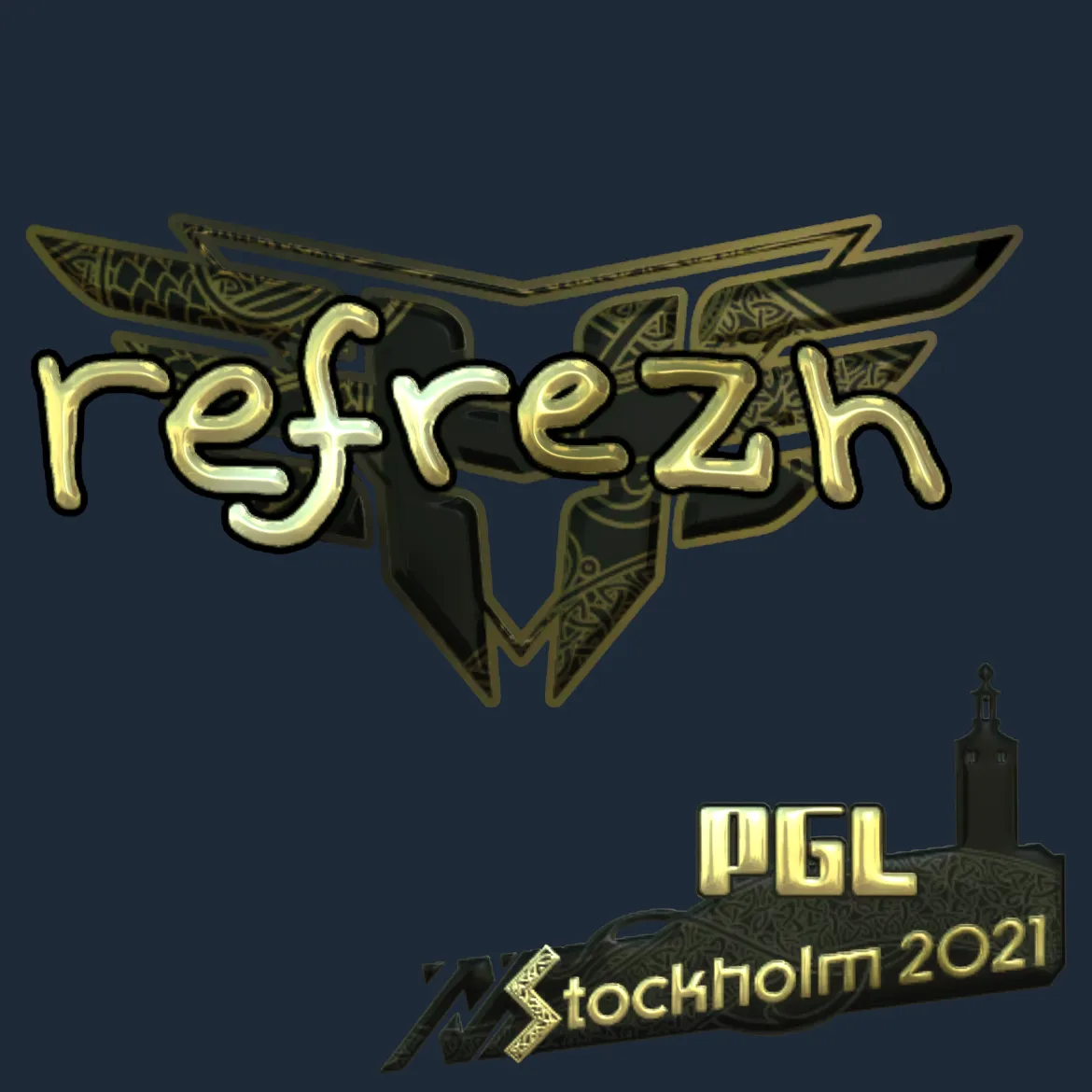 Sticker | refrezh (Gold) | Stockholm 2021