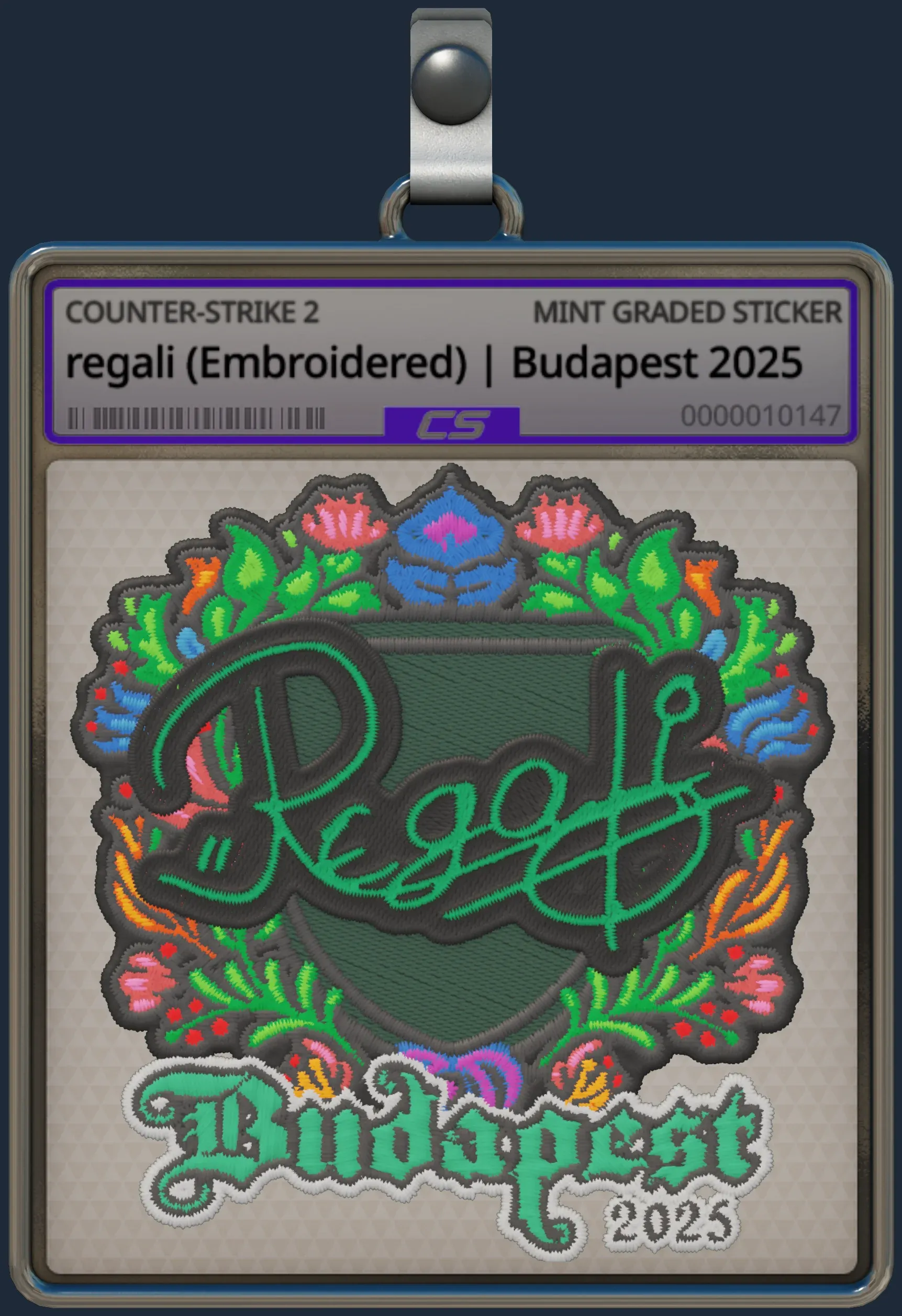 Sticker | regali (Embroidered) | Budapest 2025
