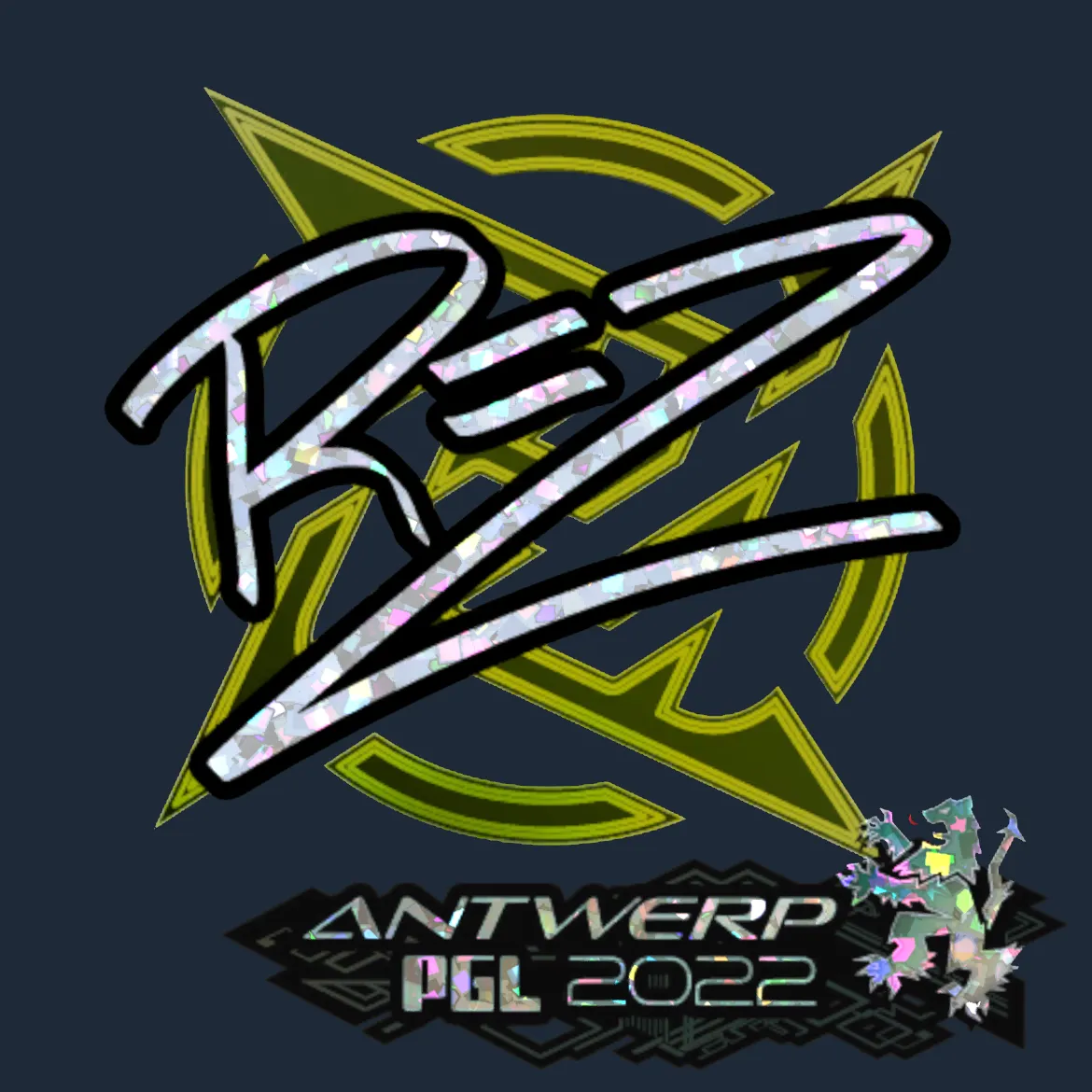 Sticker | REZ (Glitter) | Antwerp 2022