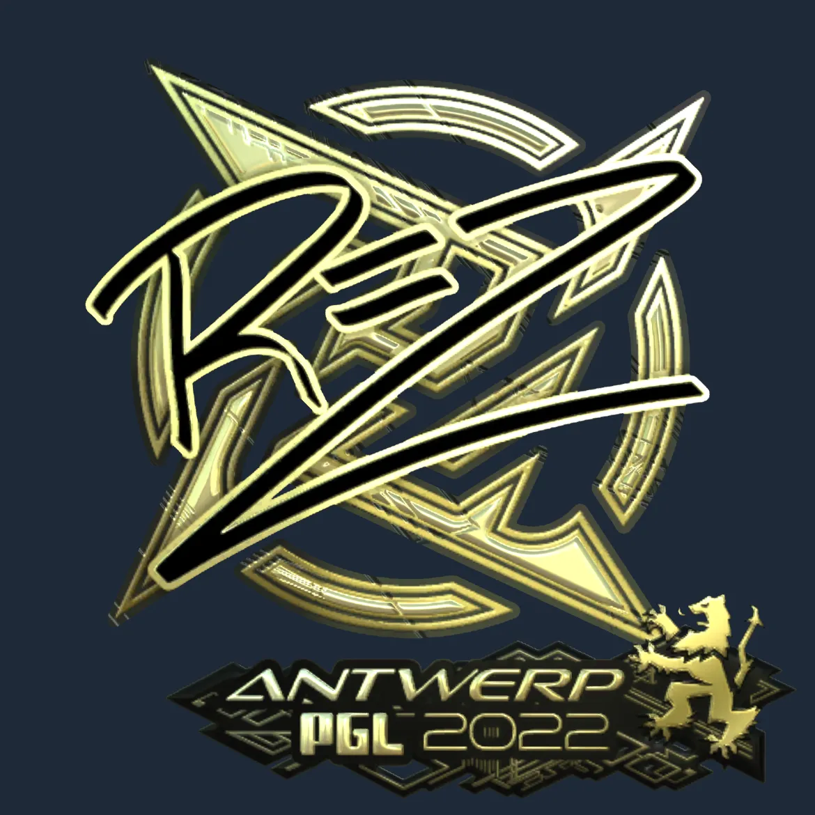 Sticker | REZ (Gold) | Antwerp 2022