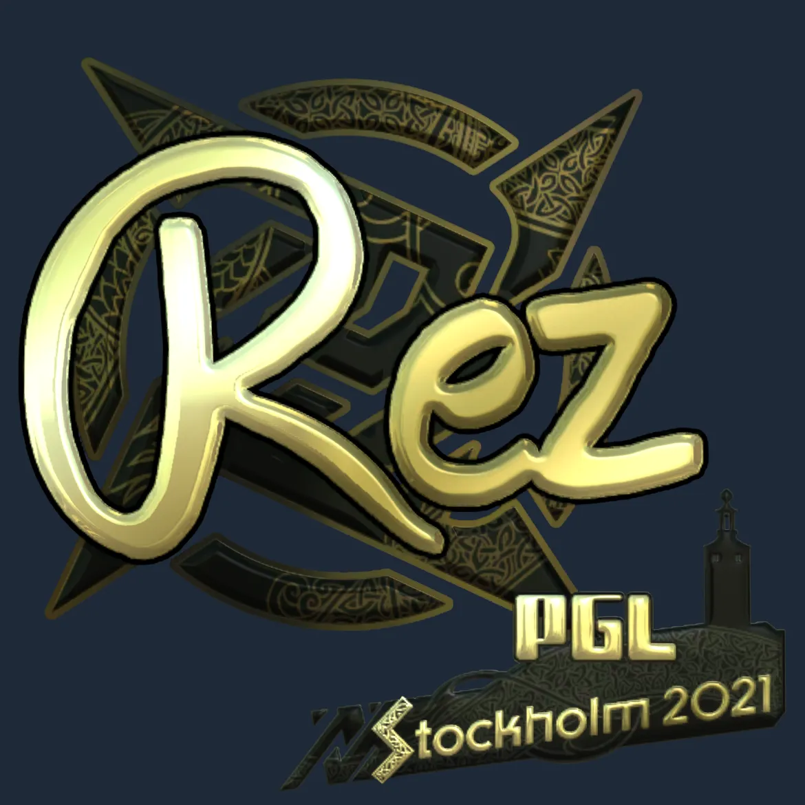 Sticker | REZ (Gold) | Stockholm 2021