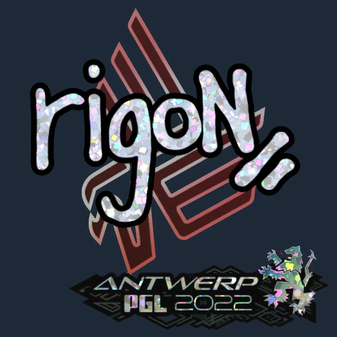 Sticker | rigoN (Glitter) | Antwerp 2022