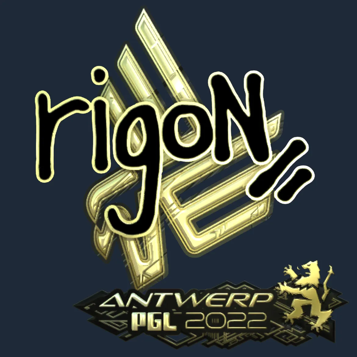 Sticker | rigoN (Gold) | Antwerp 2022