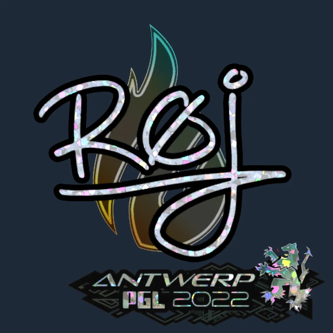 Sticker | roeJ (Glitter) | Antwerp 2022