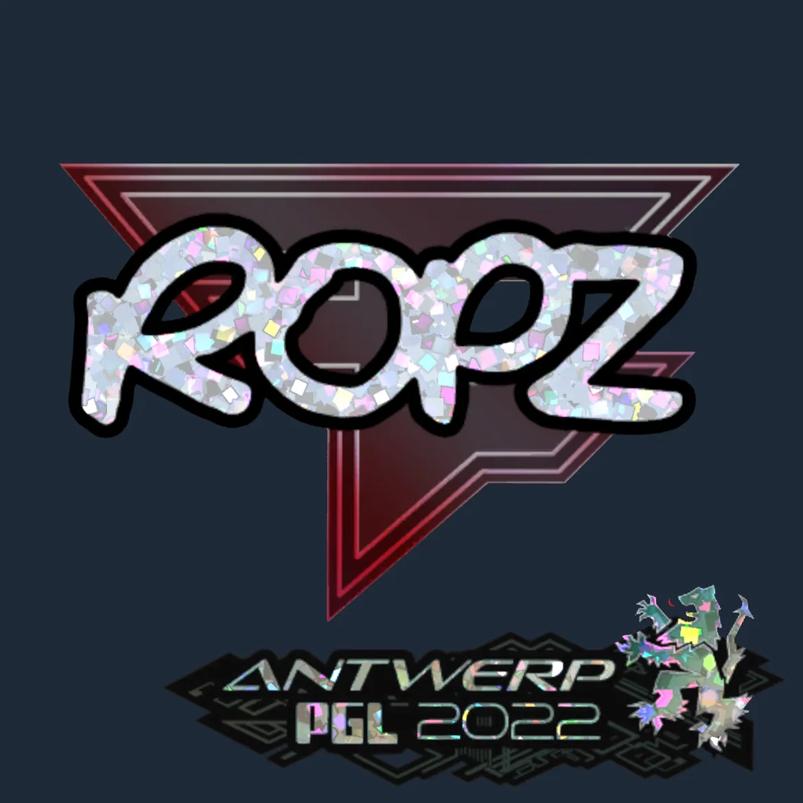Sticker | ropz (Glitter) | Antwerp 2022