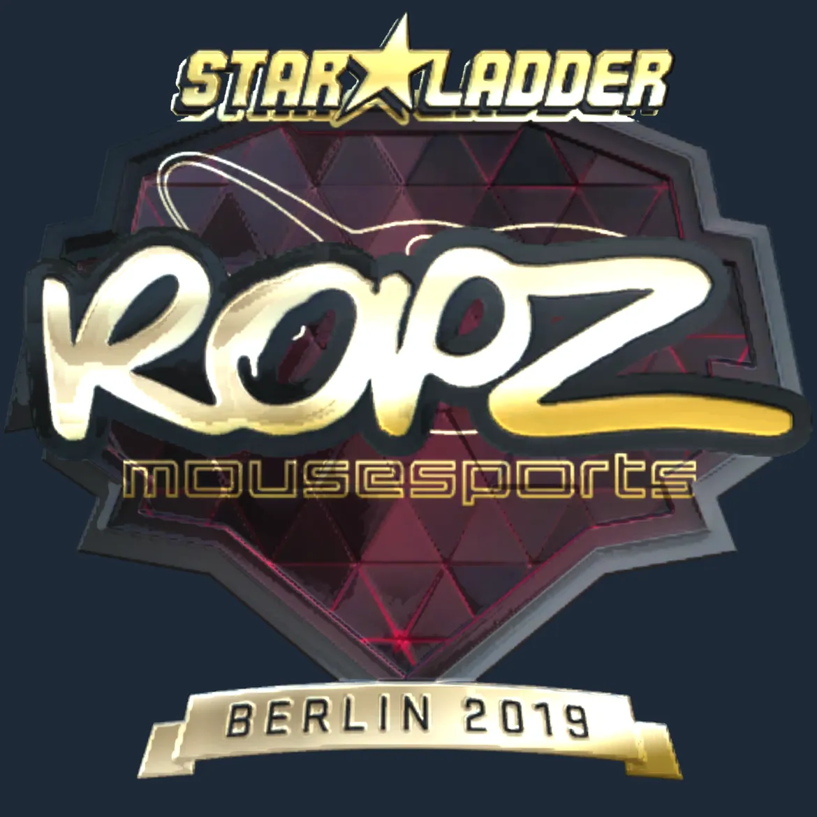 Sticker | ropz (Gold) | Berlin 2019