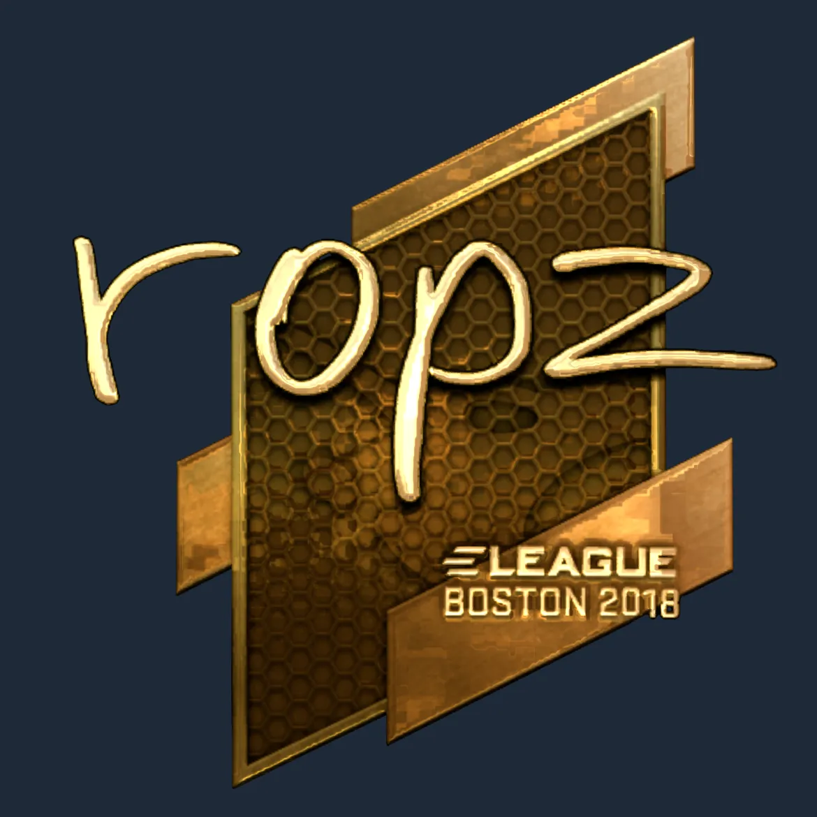 Sticker | ropz (Gold) | Boston 2018