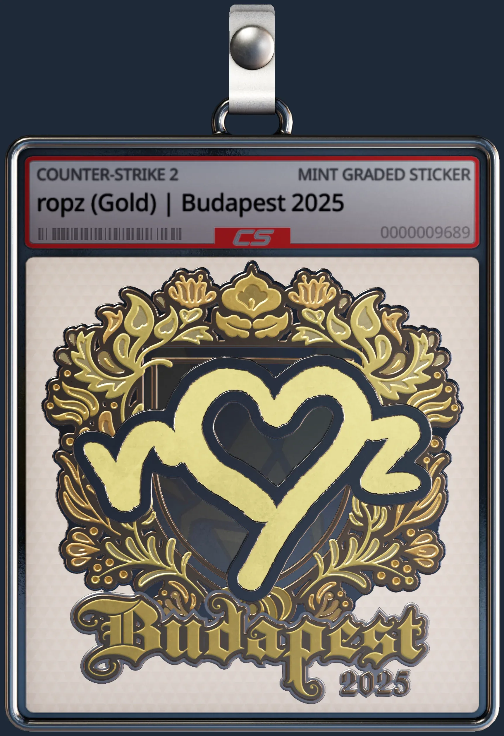 Sticker | ropz (Gold) | Budapest 2025