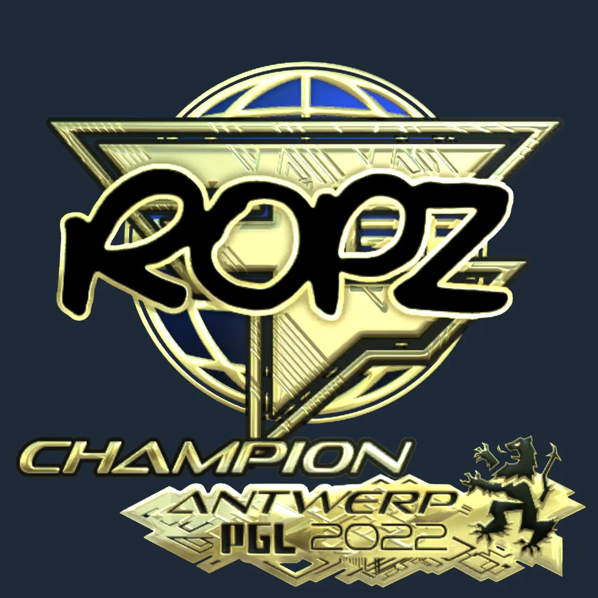 Sticker | ropz (Gold, Champion) | Antwerp 2022