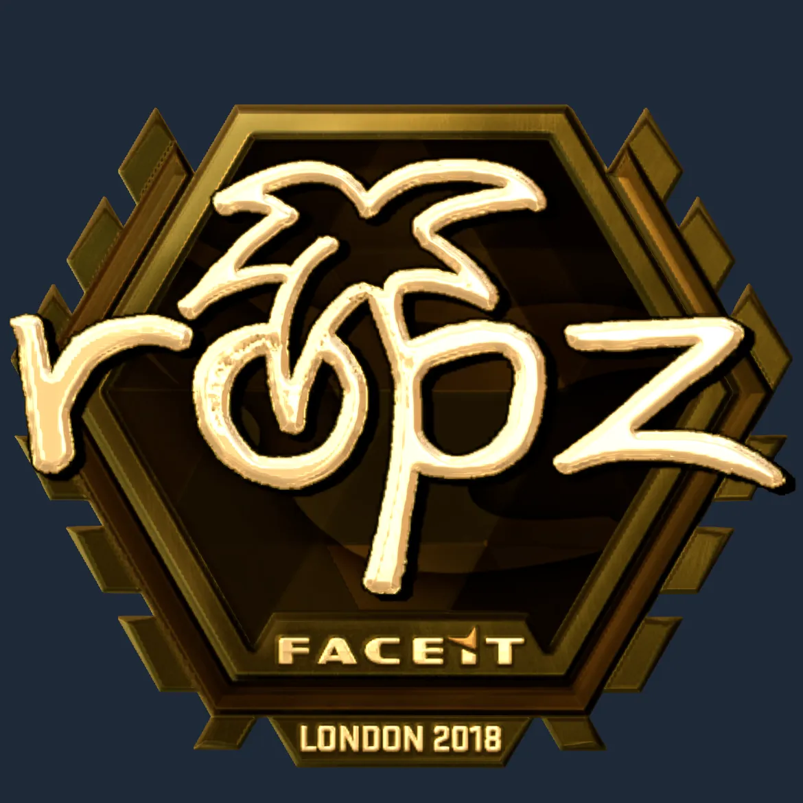 Sticker | ropz (Gold) | London 2018