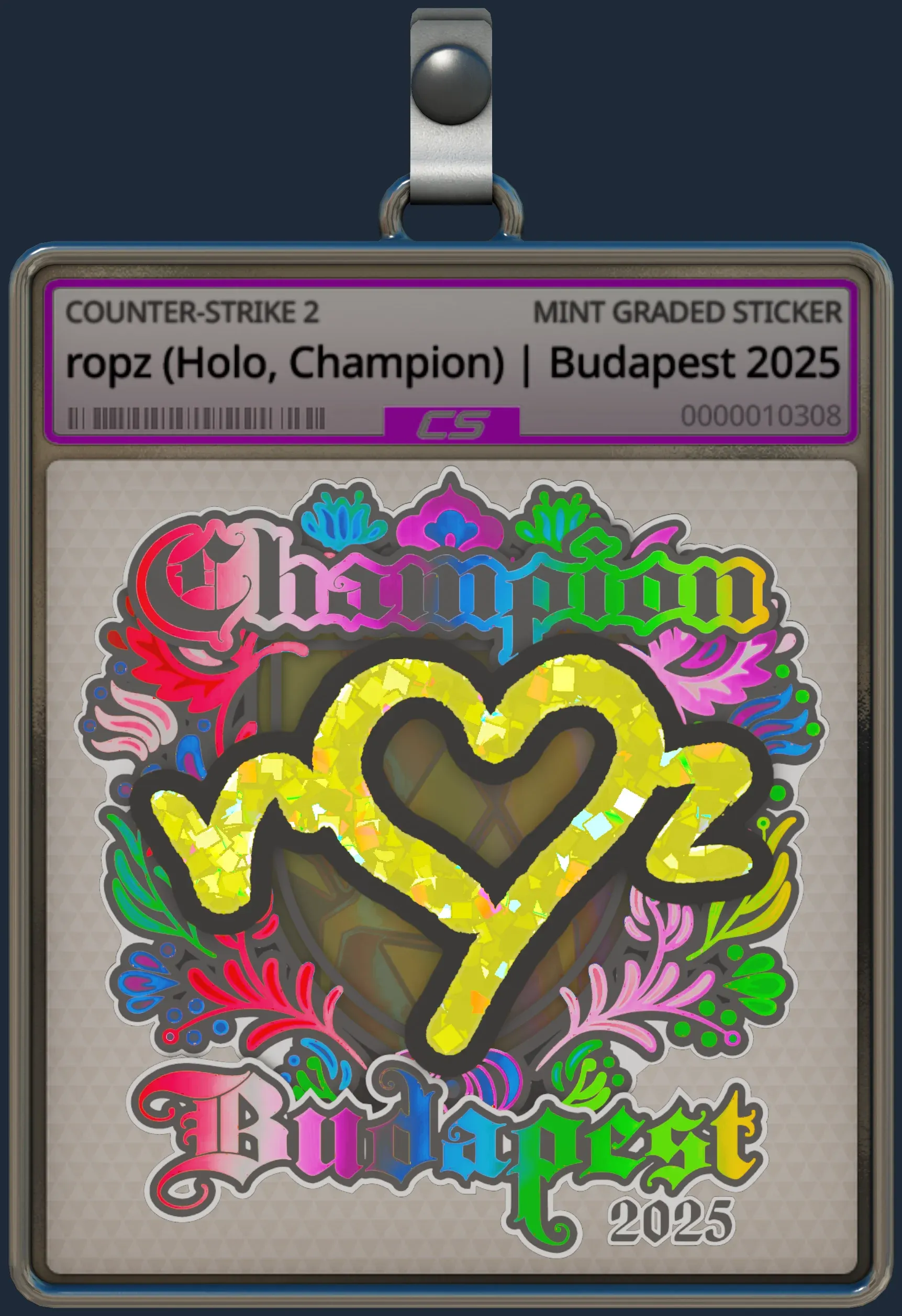 Sticker | ropz (Holo, Champion) | Budapest 2025