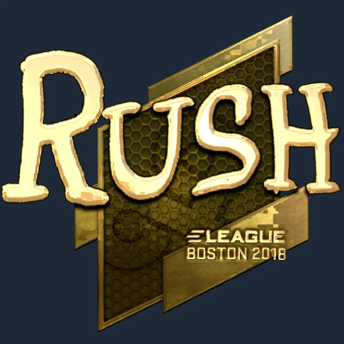 Sticker | RUSH (Gold) | Boston 2018