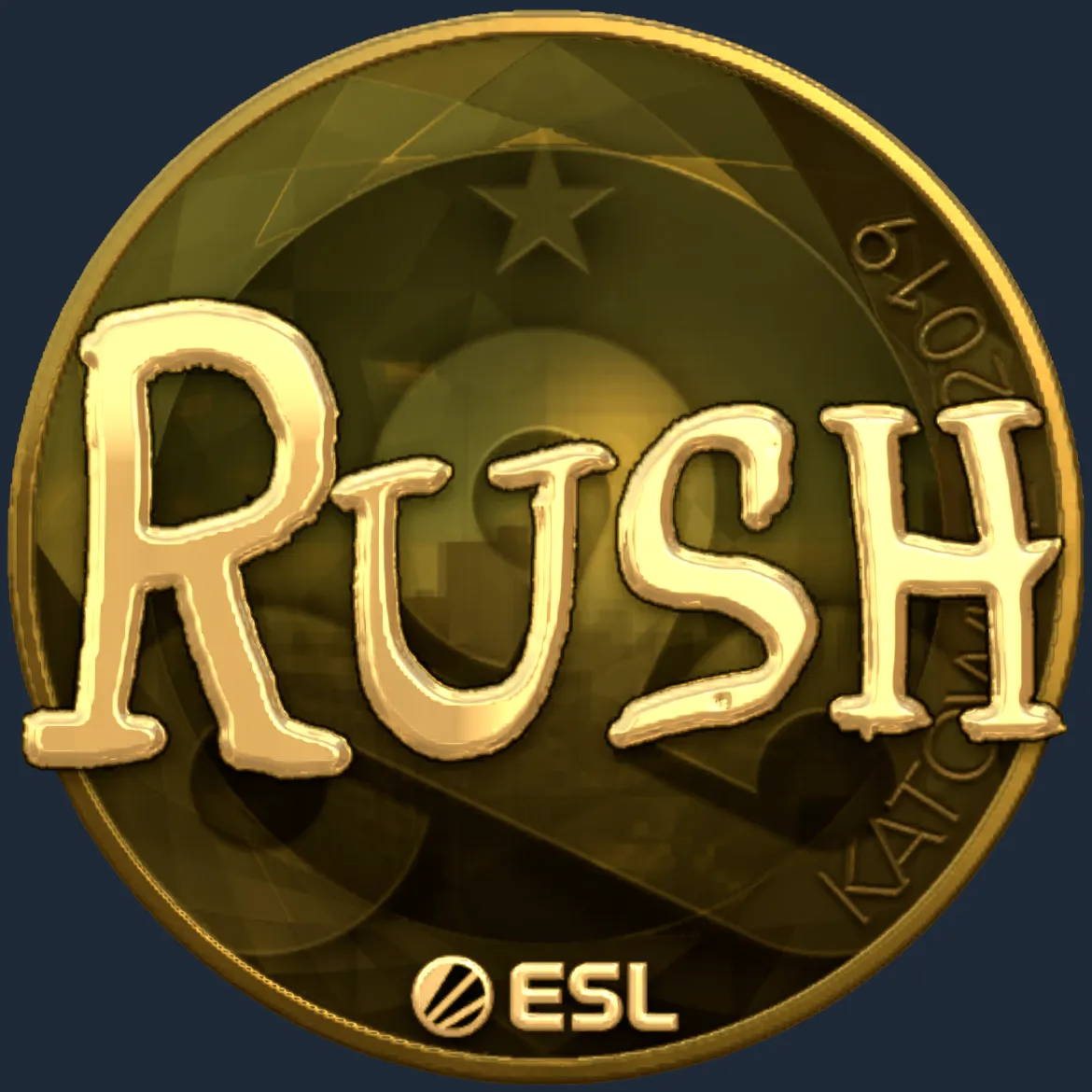 Sticker | RUSH (Gold) | Katowice 2019