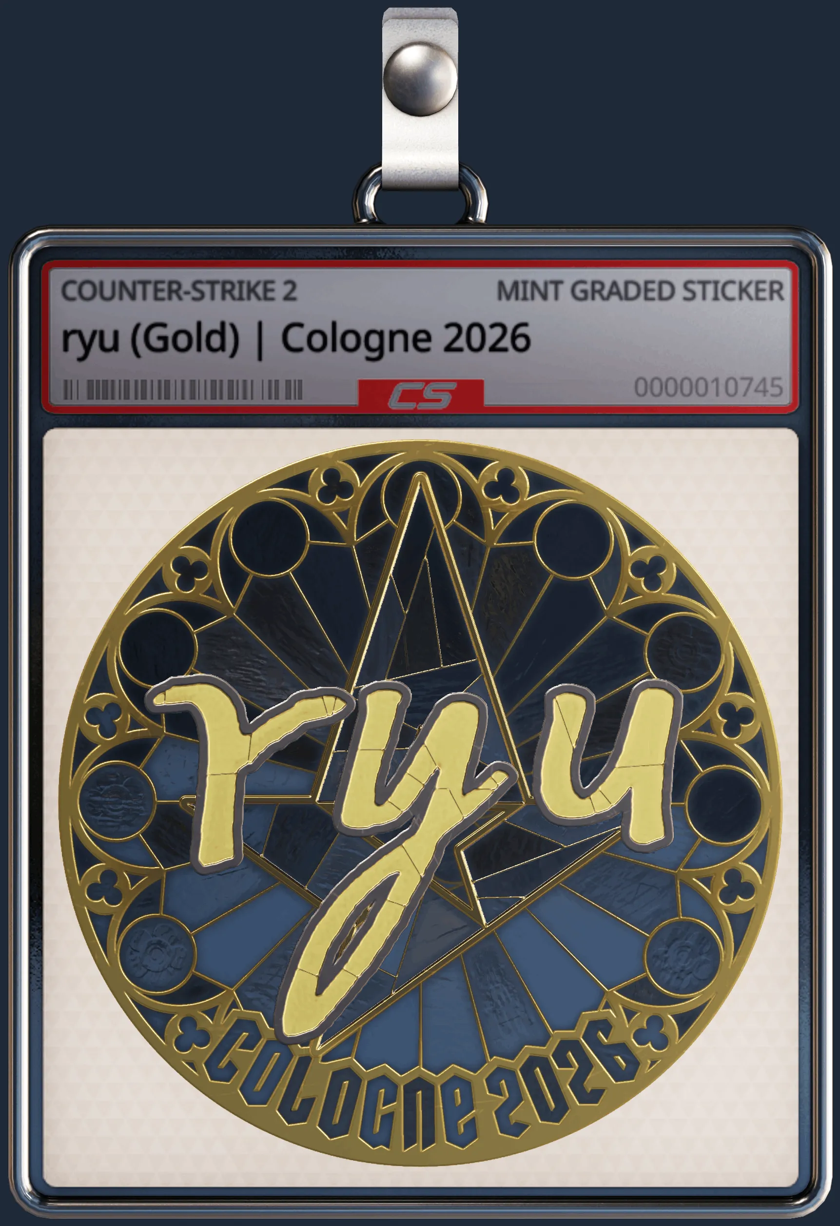 Sticker | ryu (Gold) | Cologne 2026