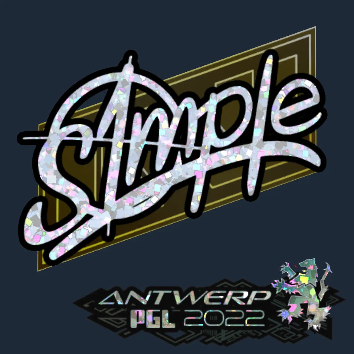 Sticker | s1mple (Glitter) | Antwerp 2022
