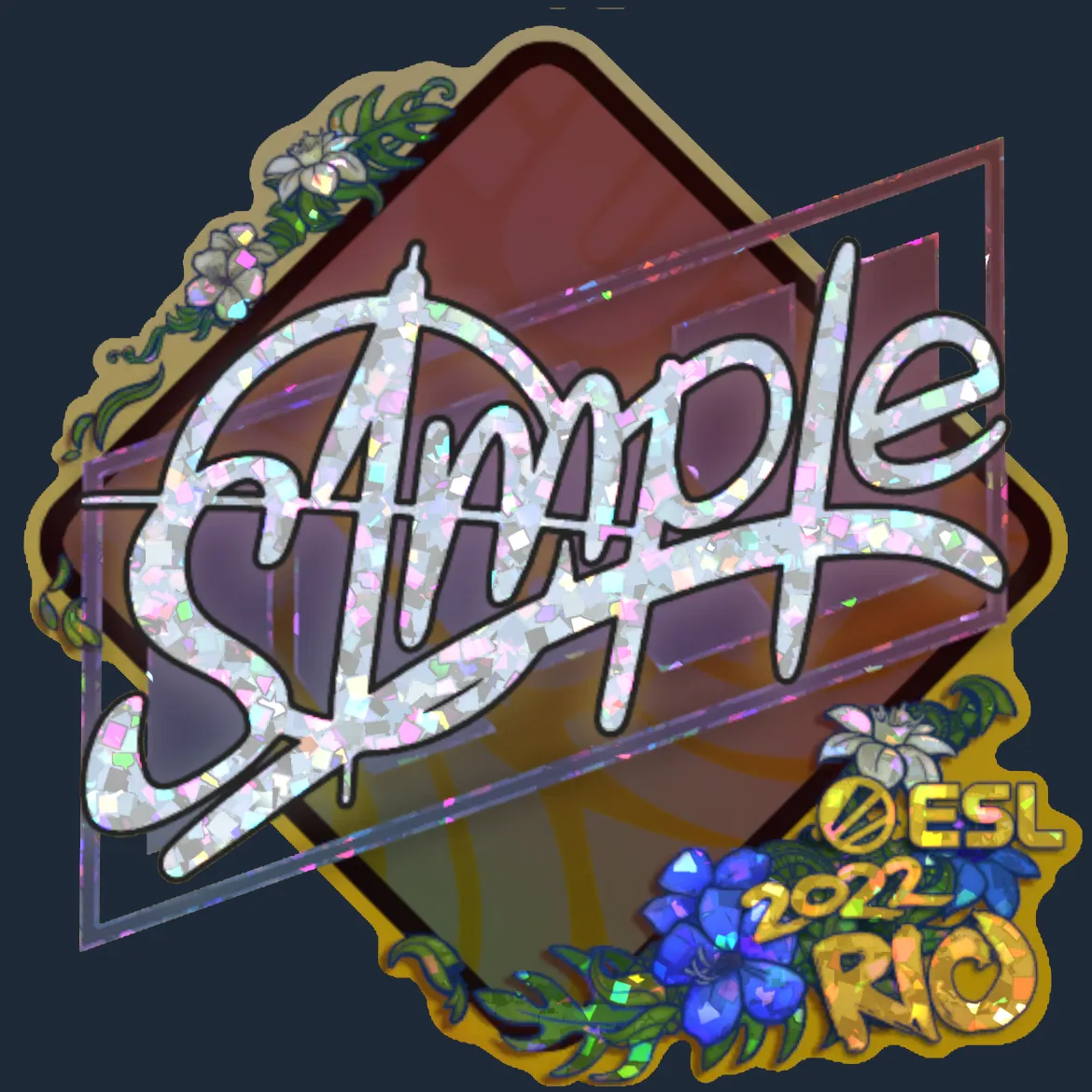 Sticker | s1mple (Glitter) | Rio 2022