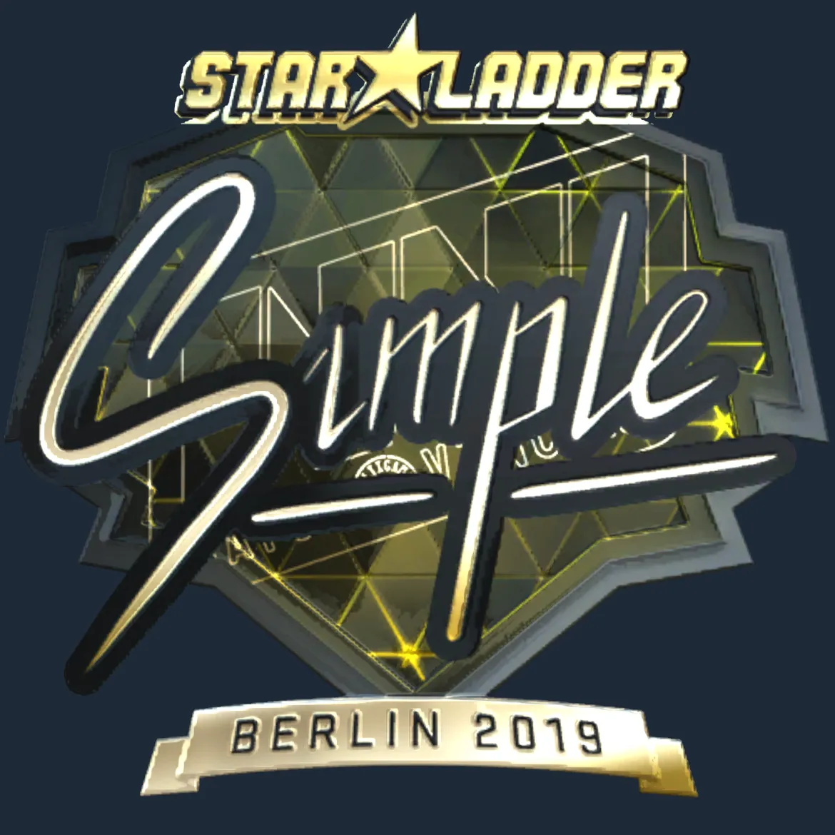 Sticker | s1mple (Gold) | Berlin 2019