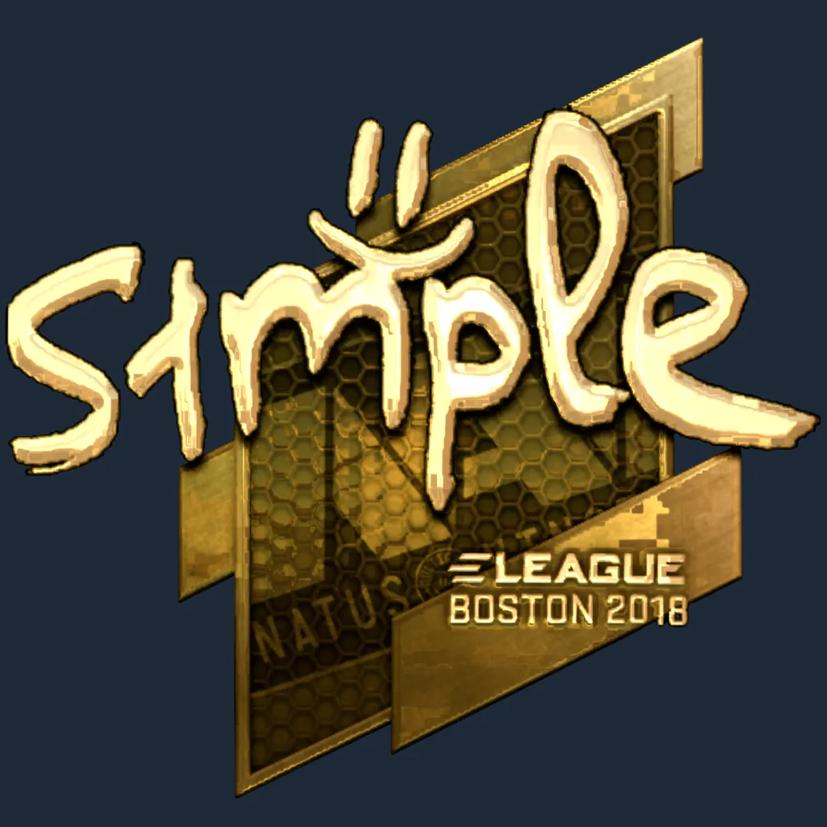 Sticker | s1mple (Gold) | Boston 2018