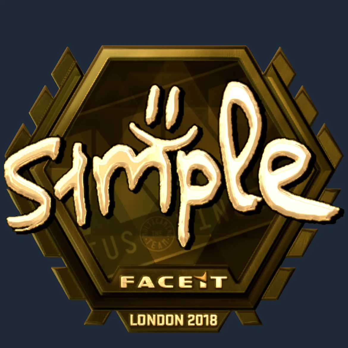 Sticker | s1mple (Gold) | London 2018