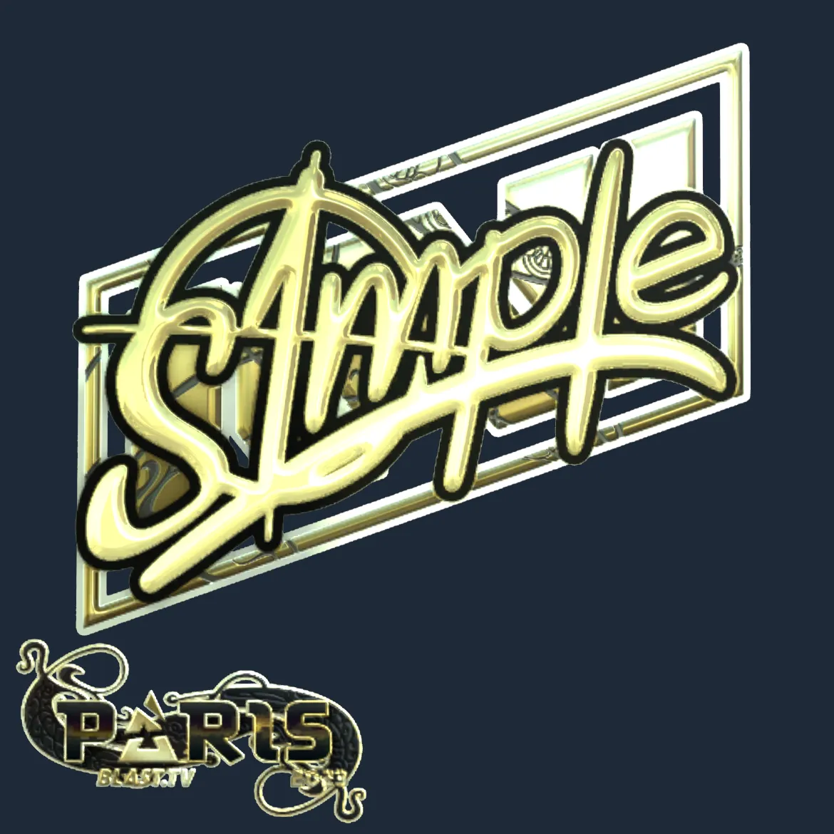 Sticker | s1mple (Gold) | Paris 2023