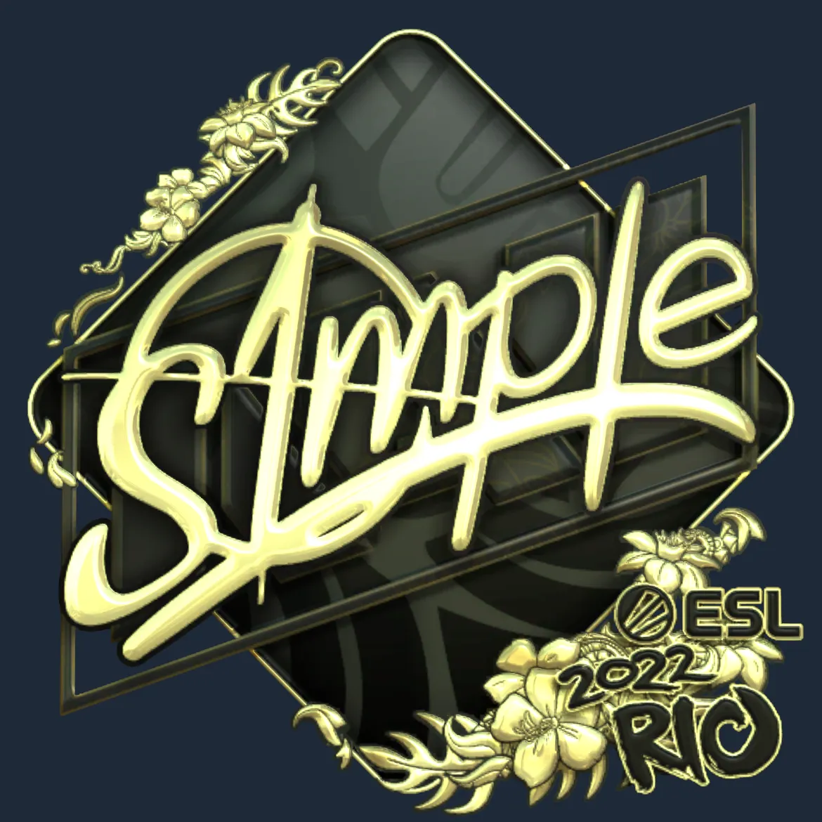 Sticker | s1mple (Gold) | Rio 2022