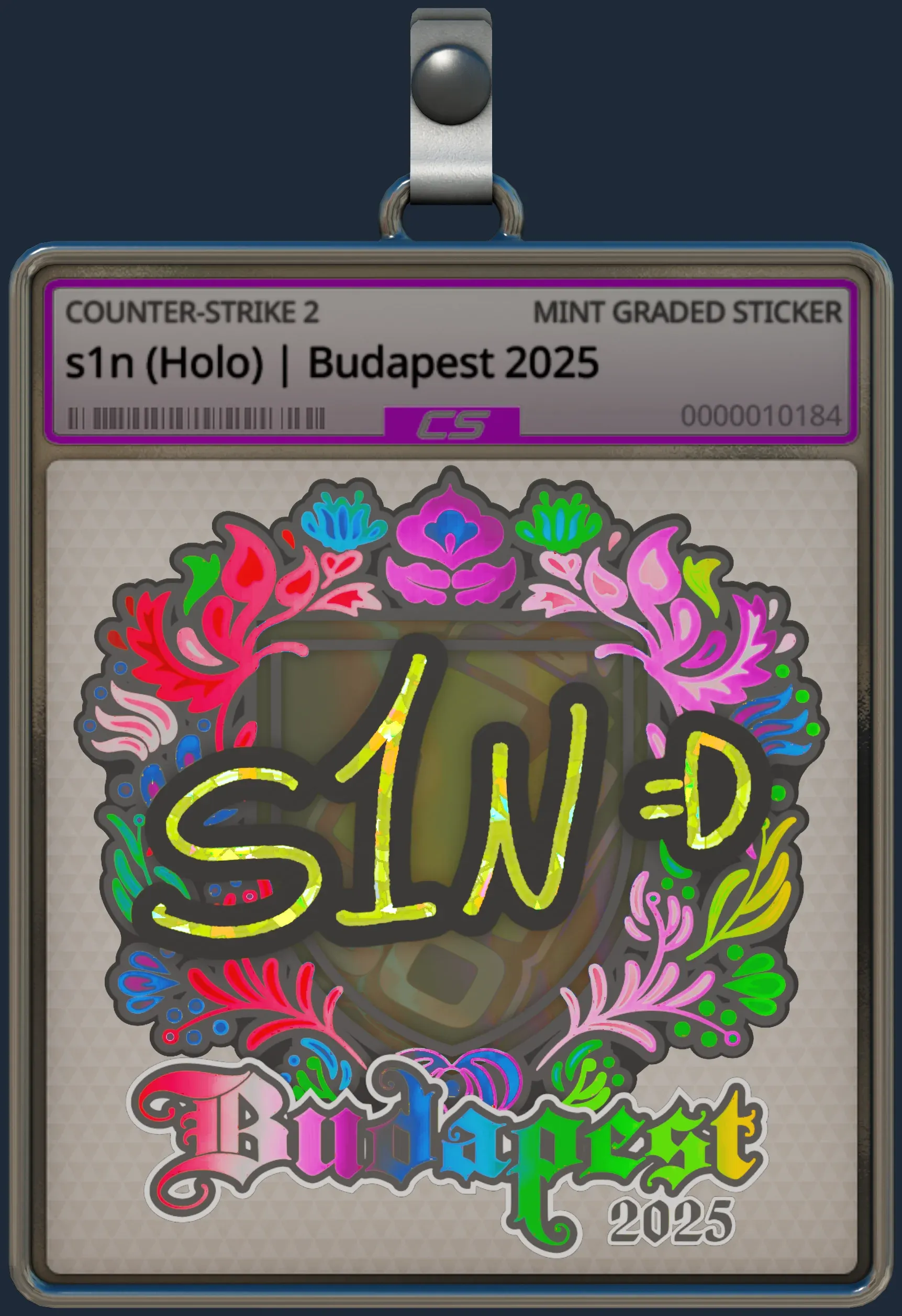 Sticker | s1n (Holo) | Budapest 2025