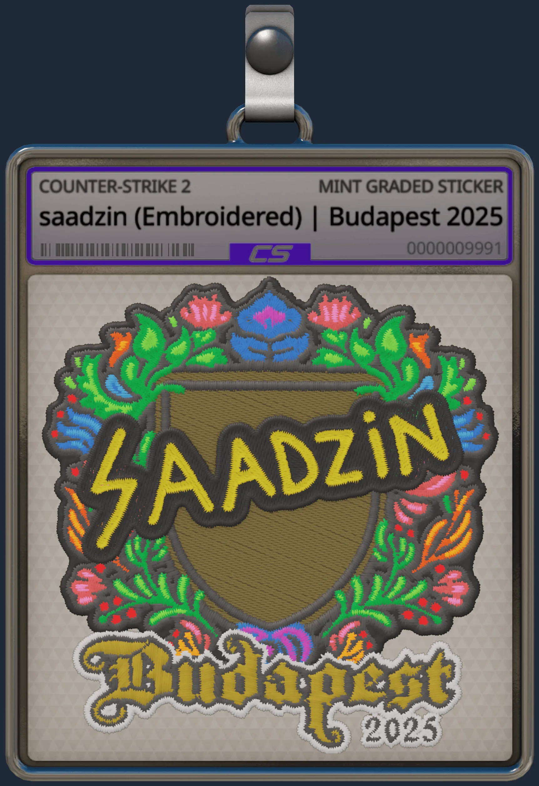 Sticker | saadzin (Embroidered) | Budapest 2025