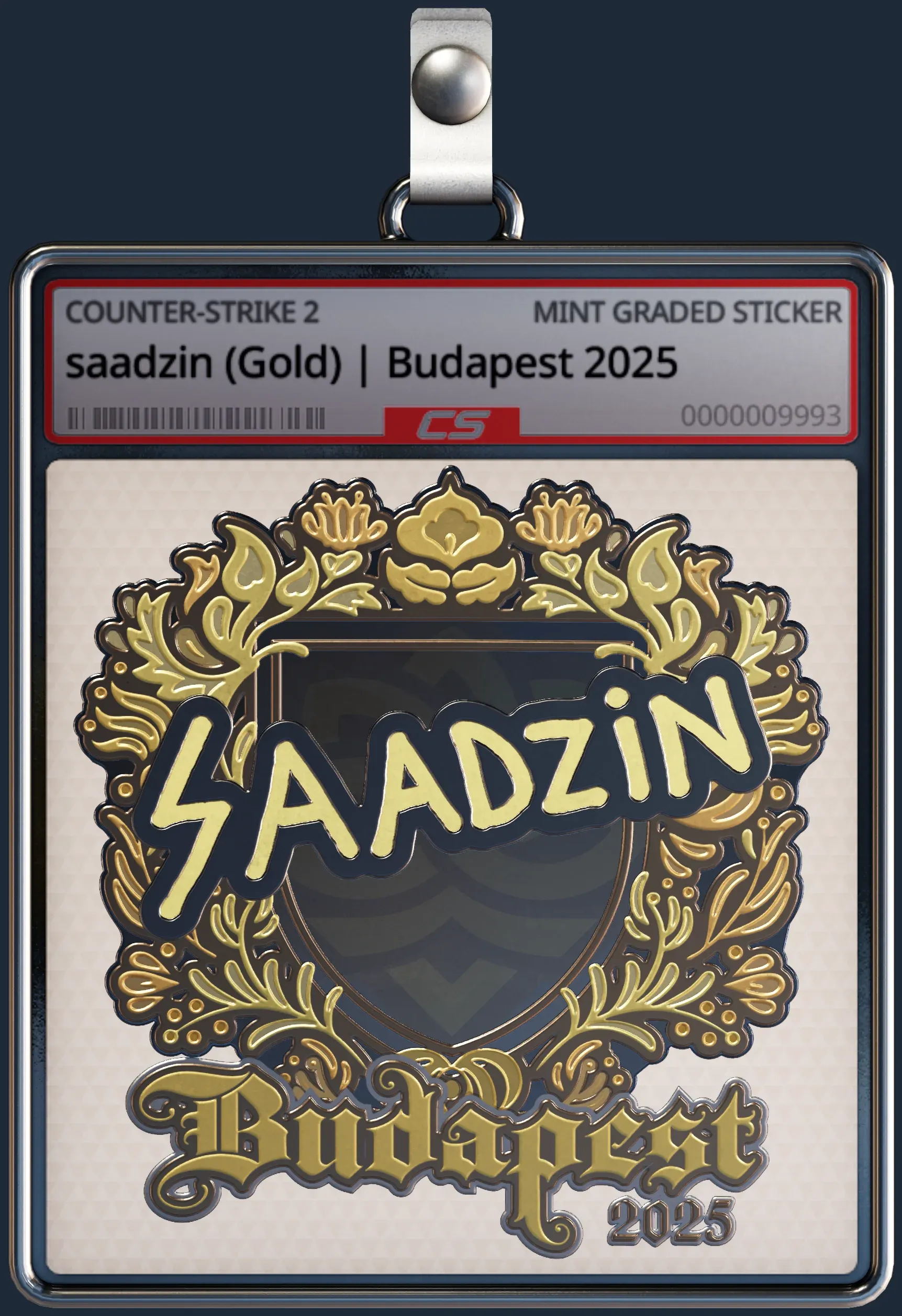 Sticker | saadzin (Gold) | Budapest 2025