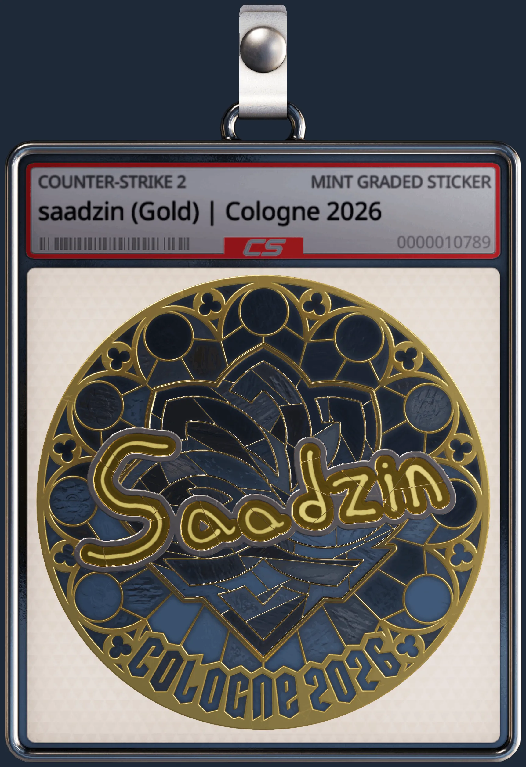 Sticker | saadzin (Gold) | Cologne 2026