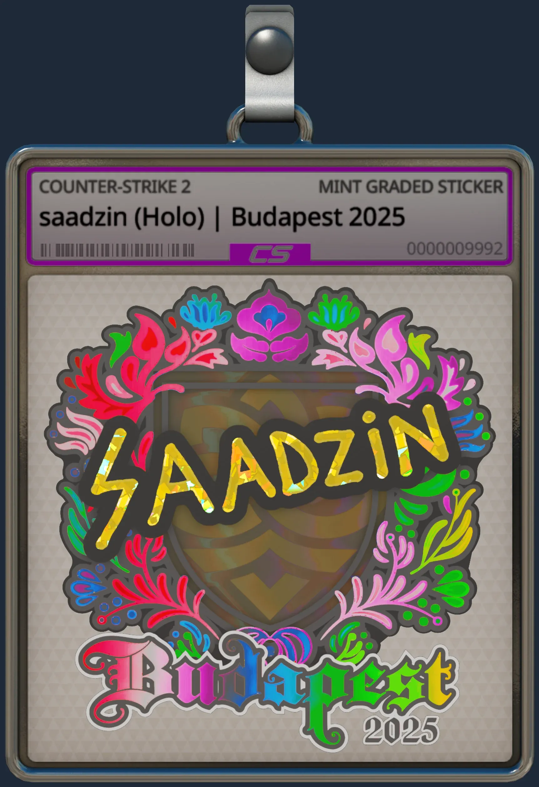 Sticker | saadzin (Holo) | Budapest 2025