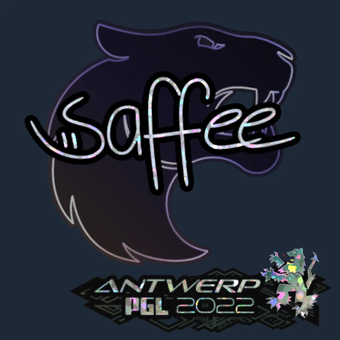 Sticker | saffee (Glitter) | Antwerp 2022