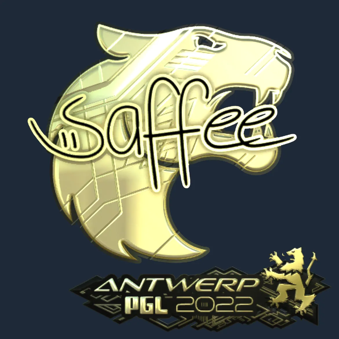 Sticker | saffee (Gold) | Antwerp 2022