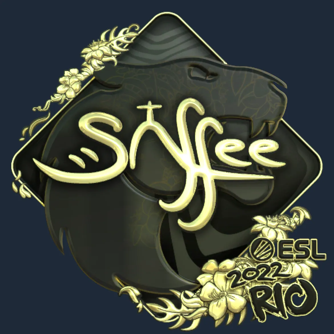 Sticker | saffee (Gold) | Rio 2022