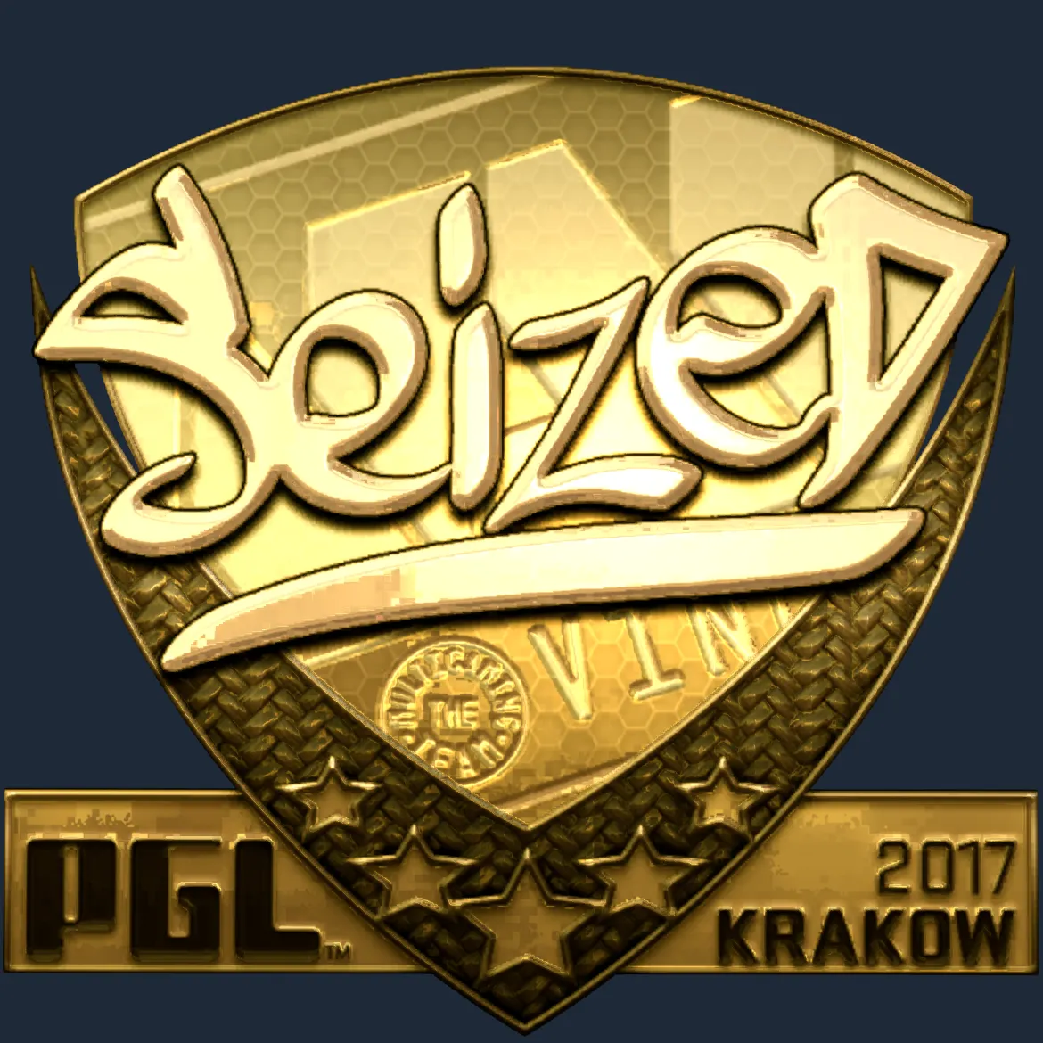 Sticker | seized (Gold) | Krakow 2017