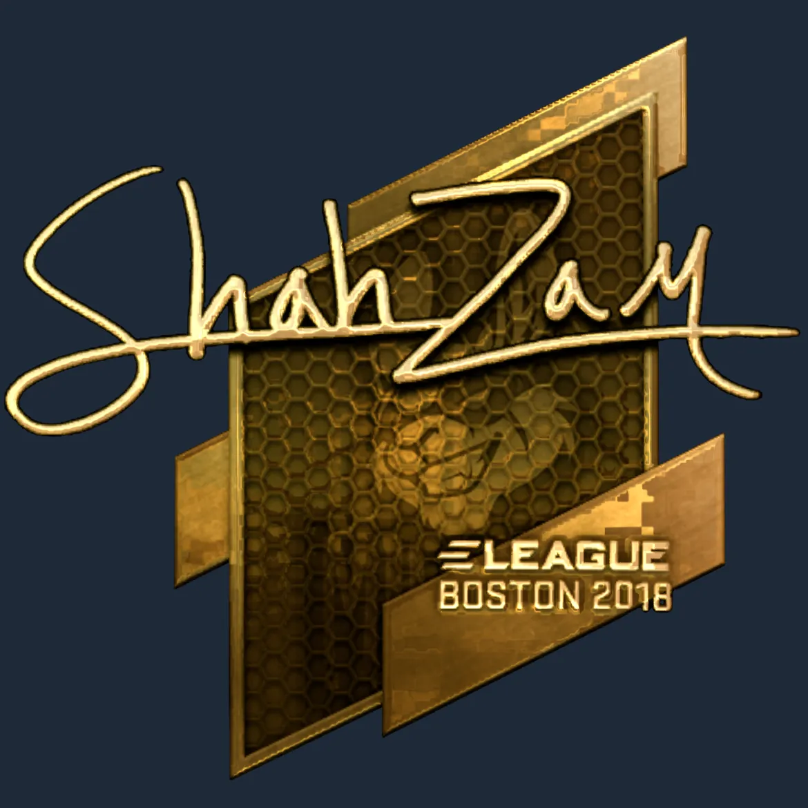 Sticker | ShahZaM (Gold) | Boston 2018