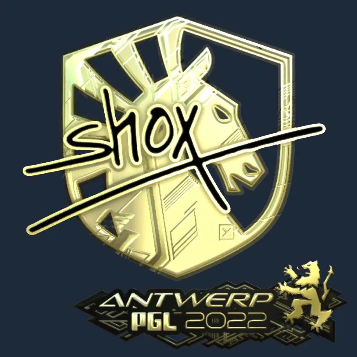 Sticker | shox (Gold) | Antwerp 2022