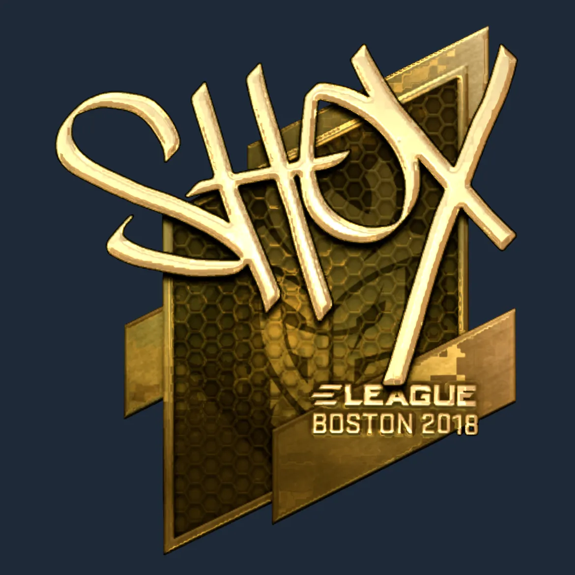 Sticker | shox (Gold) | Boston 2018