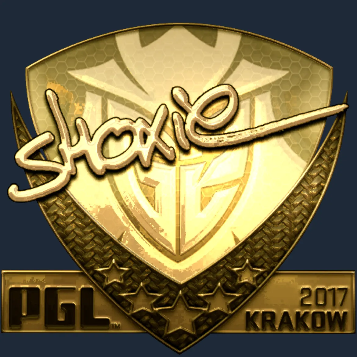 Sticker | shox (Gold) | Krakow 2017