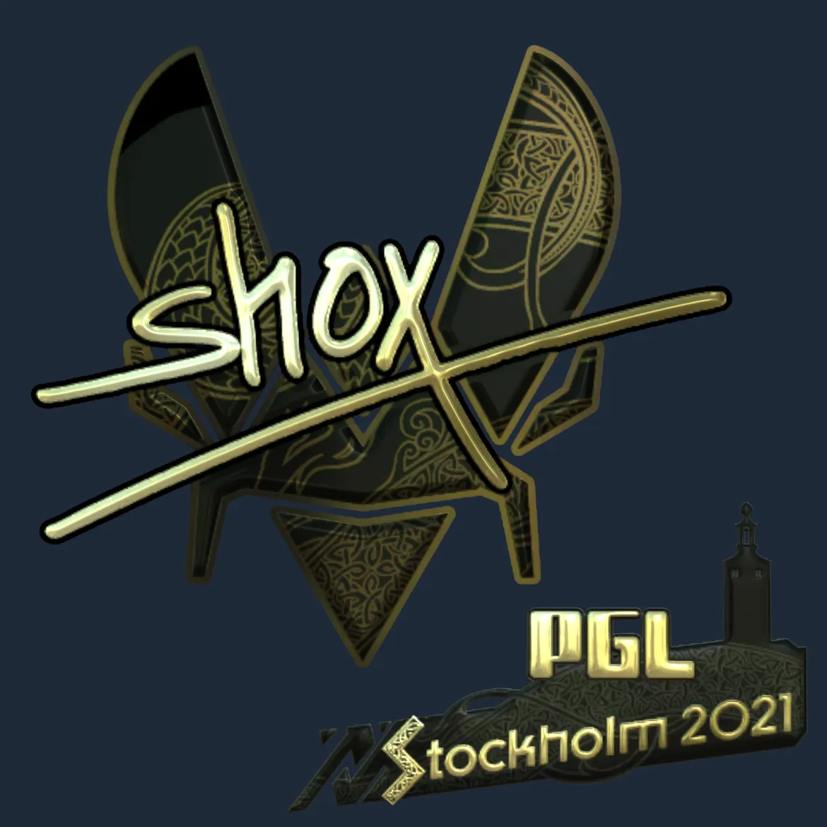 Sticker | shox (Gold) | Stockholm 2021
