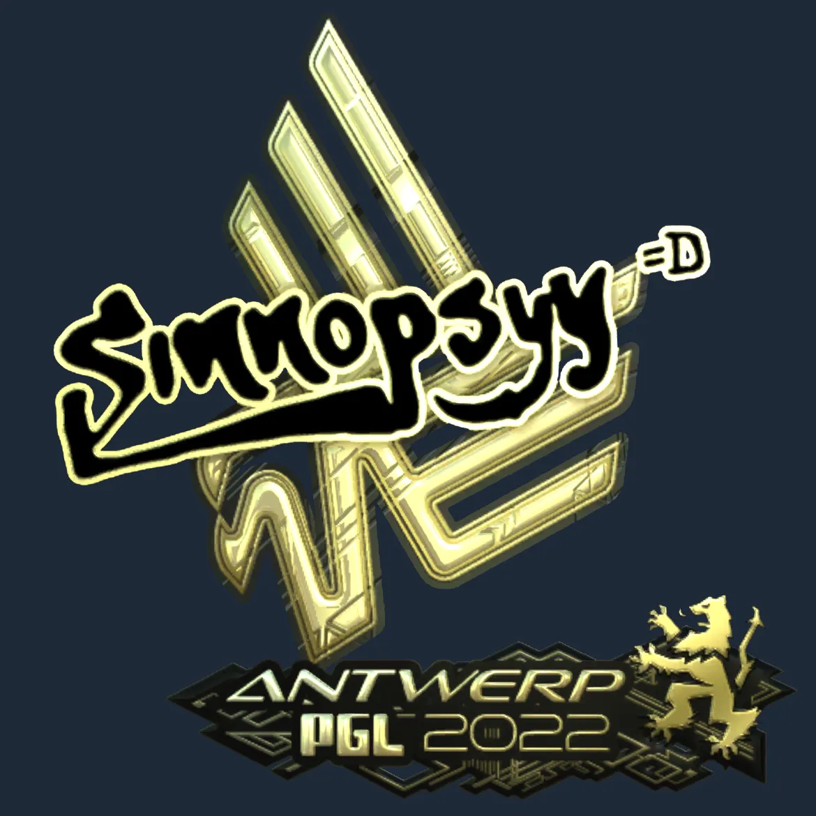 Sticker | sinnopsyy (Gold) | Antwerp 2022