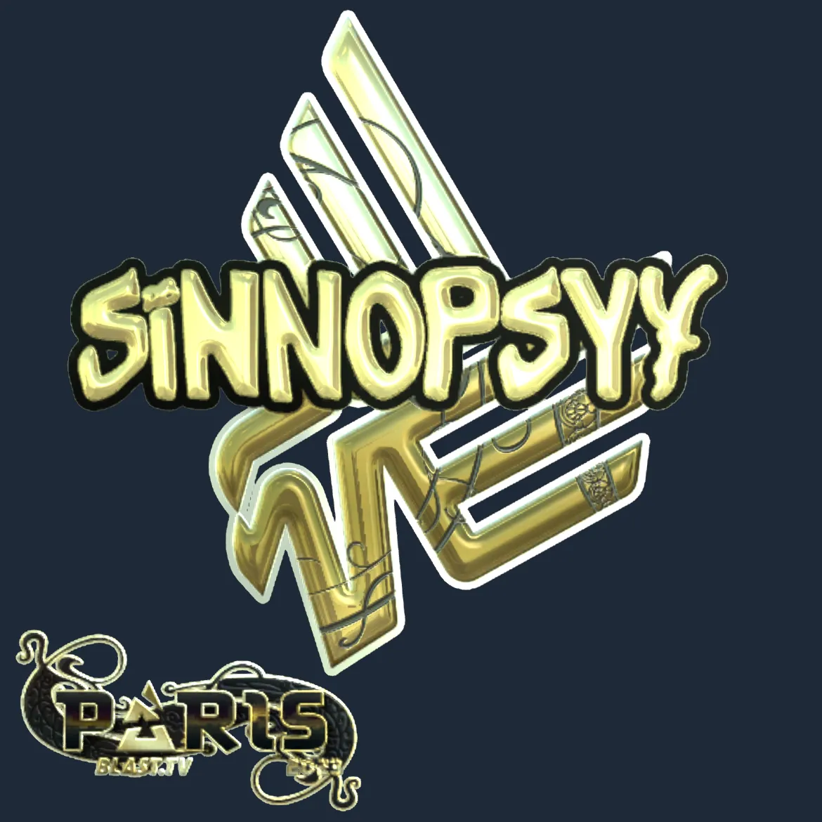 Sticker | sinnopsyy (Gold) | Paris 2023