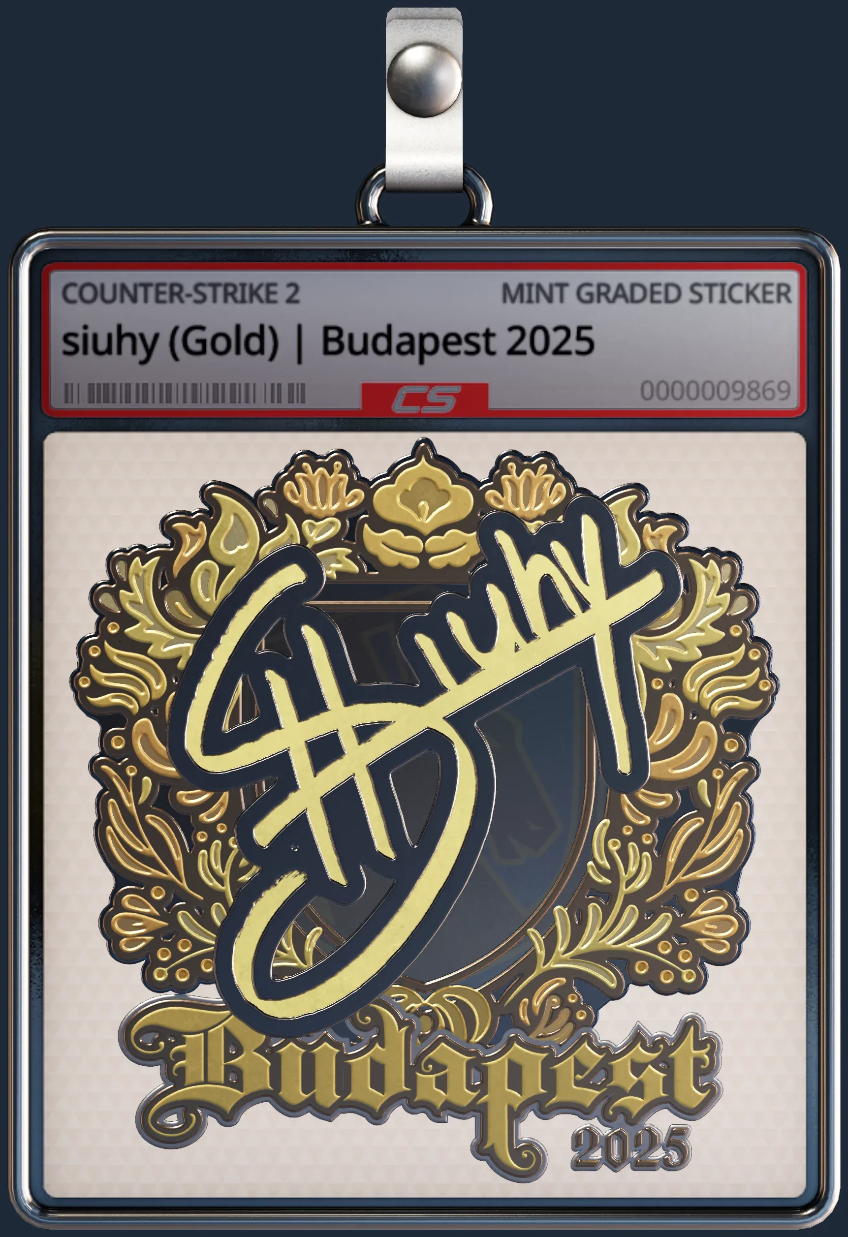 Sticker | siuhy (Gold) | Budapest 2025