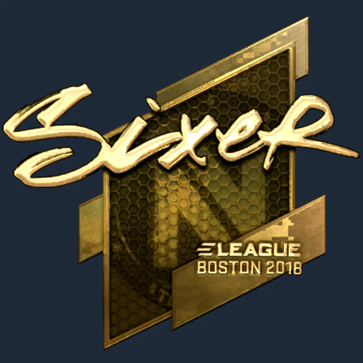 Sticker | SIXER (Gold) | Boston 2018