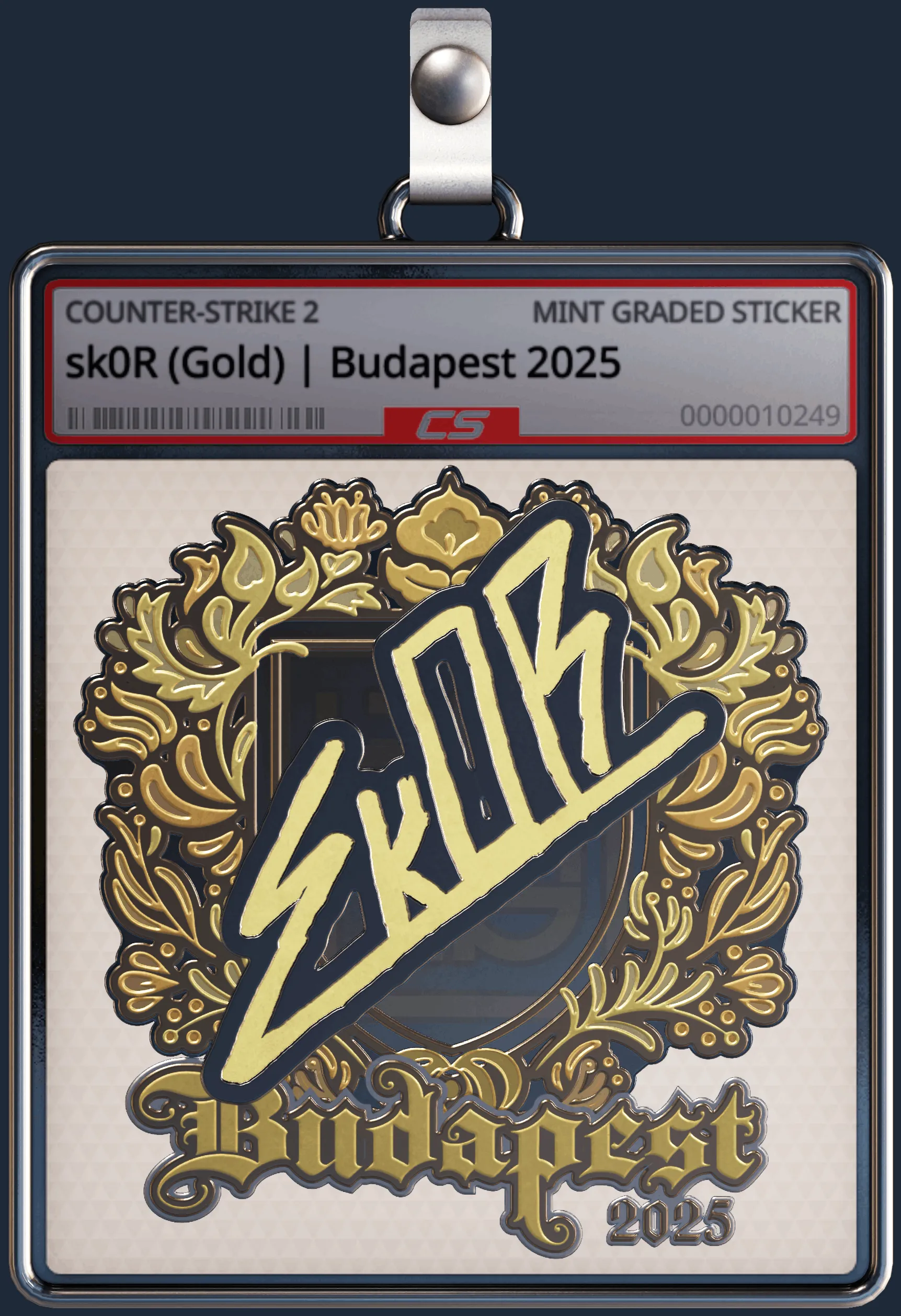 Sticker | sk0R (Gold) | Budapest 2025