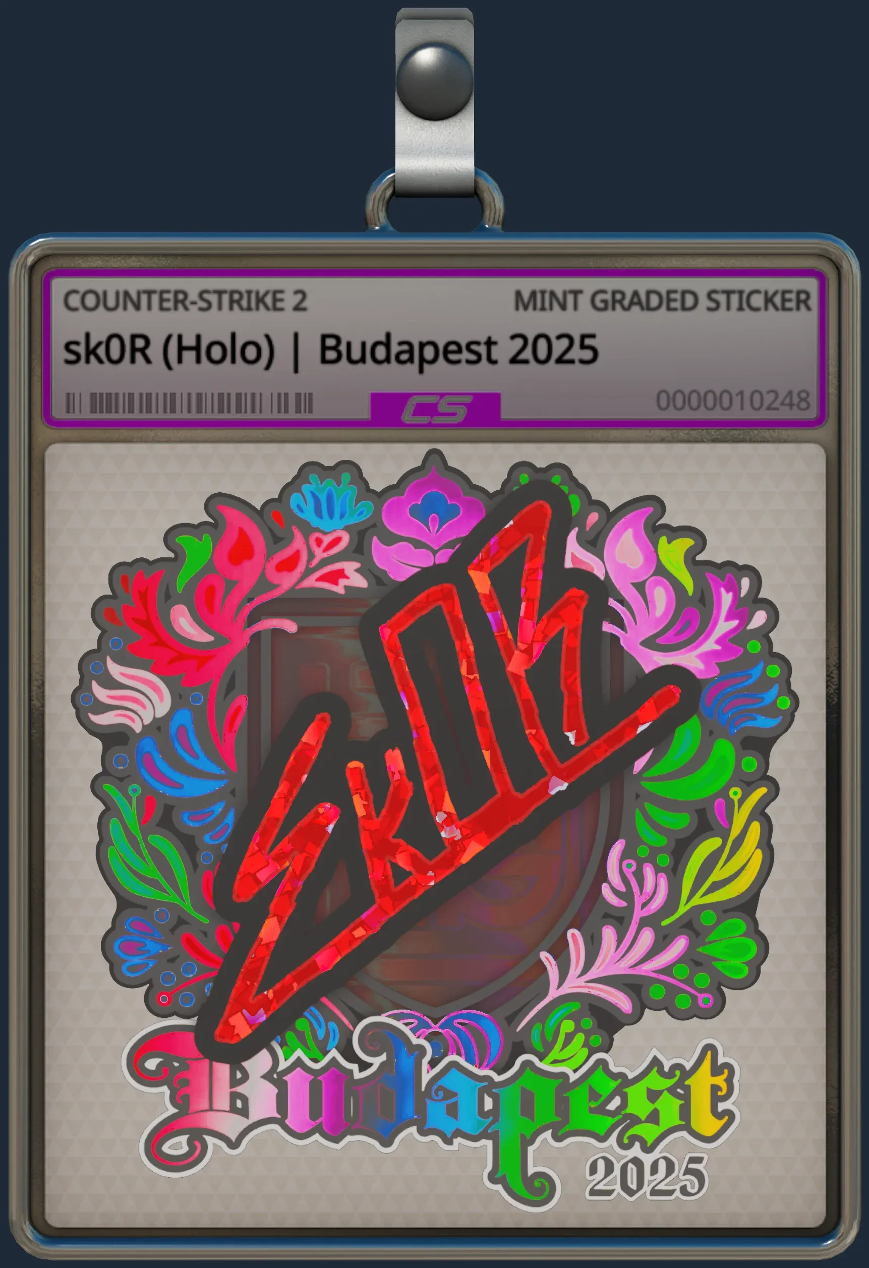 Sticker | sk0R (Holo) | Budapest 2025