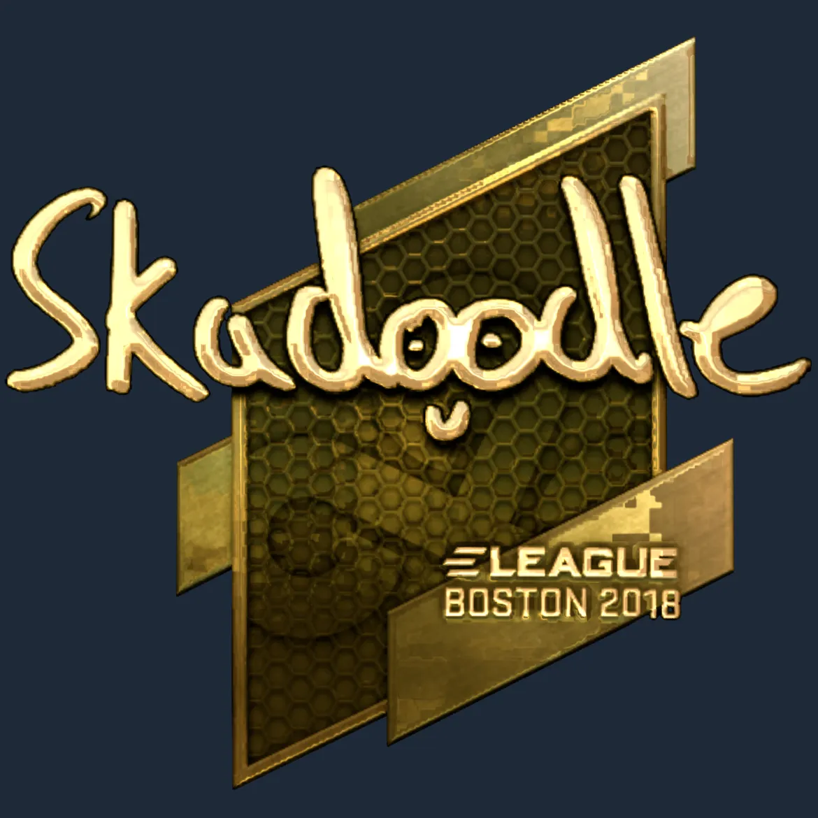 Sticker | Skadoodle (Gold) | Boston 2018