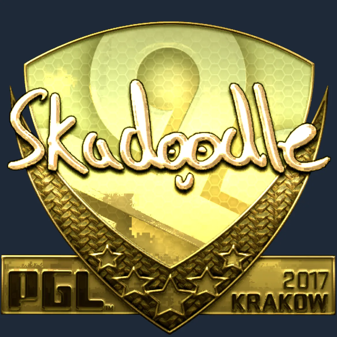 Sticker | Skadoodle (Gold) | Krakow 2017