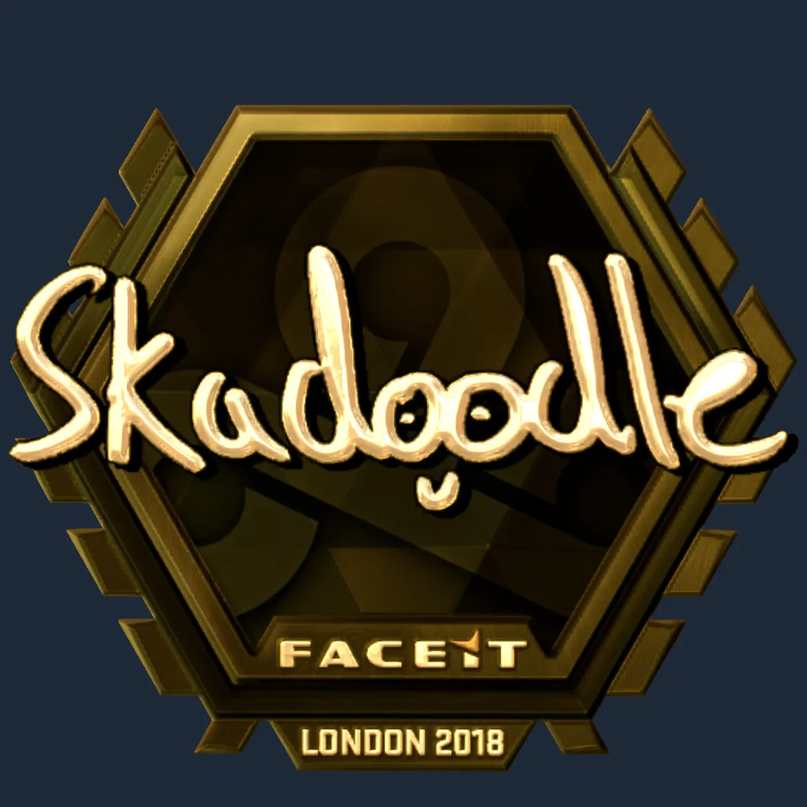Sticker | Skadoodle (Gold) | London 2018